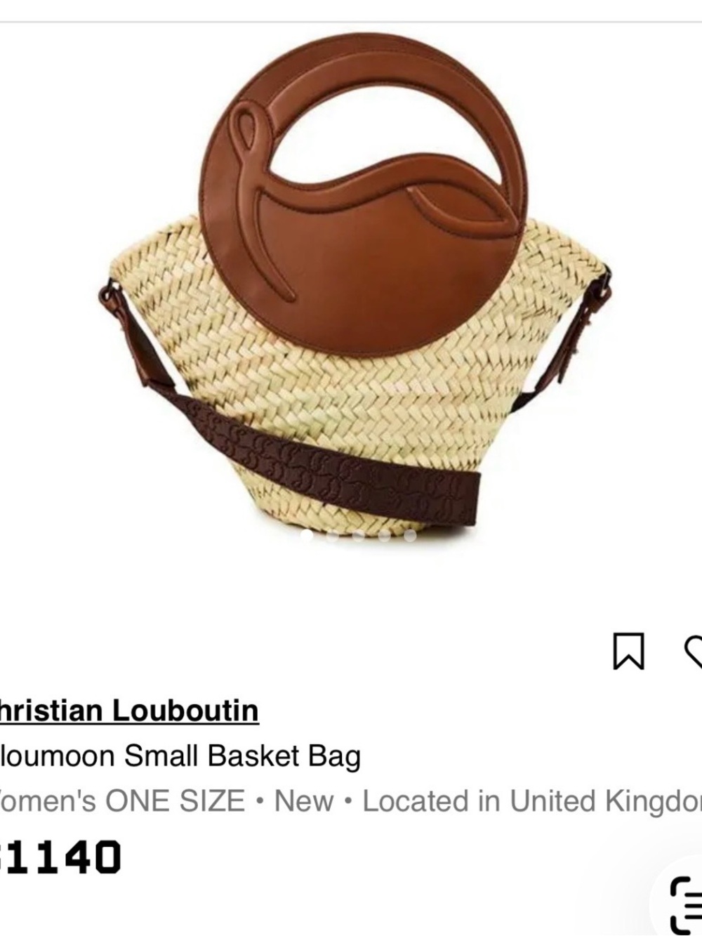 Christian Louboutin NWOT Biloumoon Basket Bag